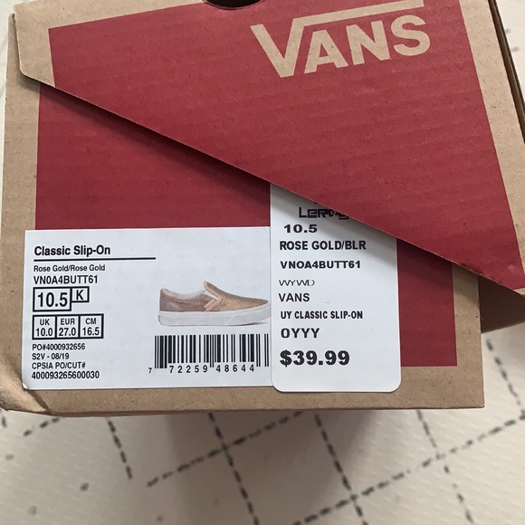 Girls Slip on vans size 10.5 - Picture 7 of 7